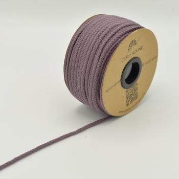 Preview: Kordel rund 6 mm in Mauve, aufgerollt neben weiteren Farben der Reihe